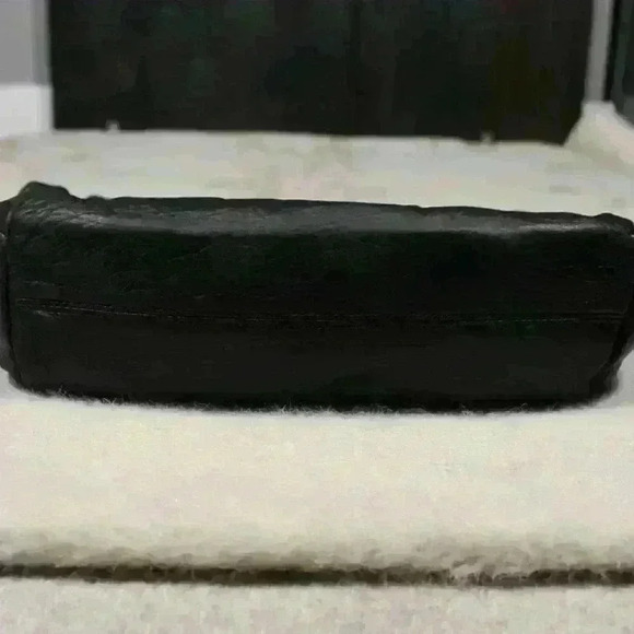 GIANI BERNINI Black Leather Crossbody Medium Purse Triple Compartment Envelope - Picture 11 of 14